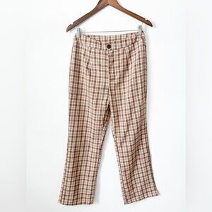 Plaid Brown Pants